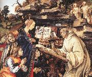 LIPPI, Filippino, Apparition of The Virgin to St Bernard (detail) sg